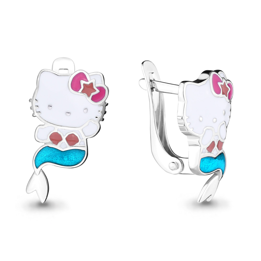 

Серьги из серебра с эмалью Aquamarine 33479_925_р, 33479_925_р