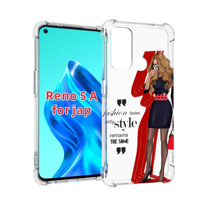 

Чехол MyPads Модная-девушка женский для Oppo Reno 5A, Прозрачный, Tocco