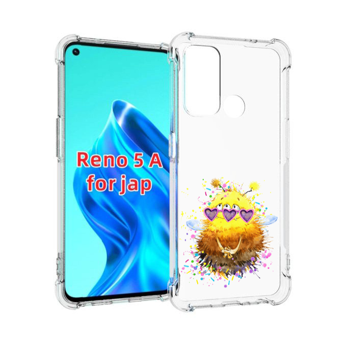 

Чехол MyPads Пушитый шмель для Oppo Reno 5A, Прозрачный, Tocco