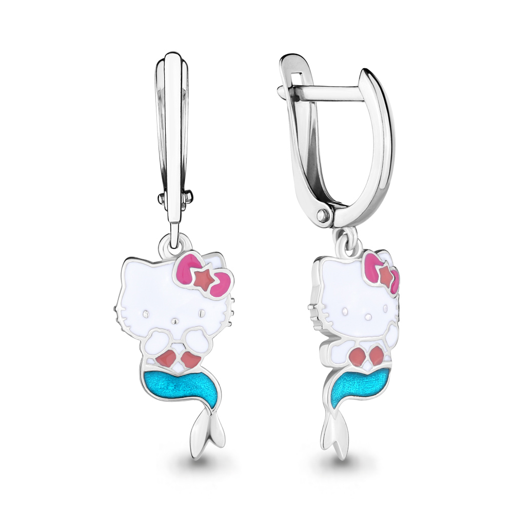 

Серьги из серебра с эмалью Aquamarine 33478_925_р, 33478_925_р