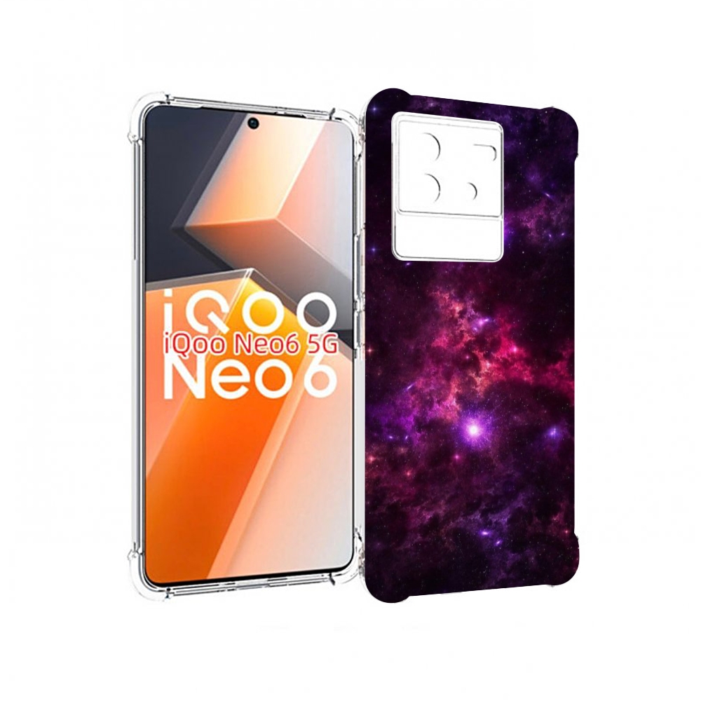

Чехол MyPads фиолетовый-космос-с-облаками для Vivo iQoo Neo 6 5G, Прозрачный, Tocco