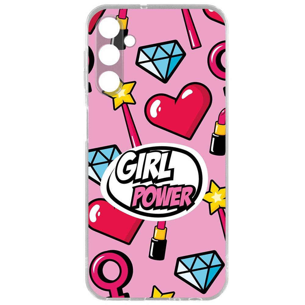 

Чехол-накладка Krutoff Clear Case Girl Power для Samsung Galaxy A24 (A245), Прозрачный