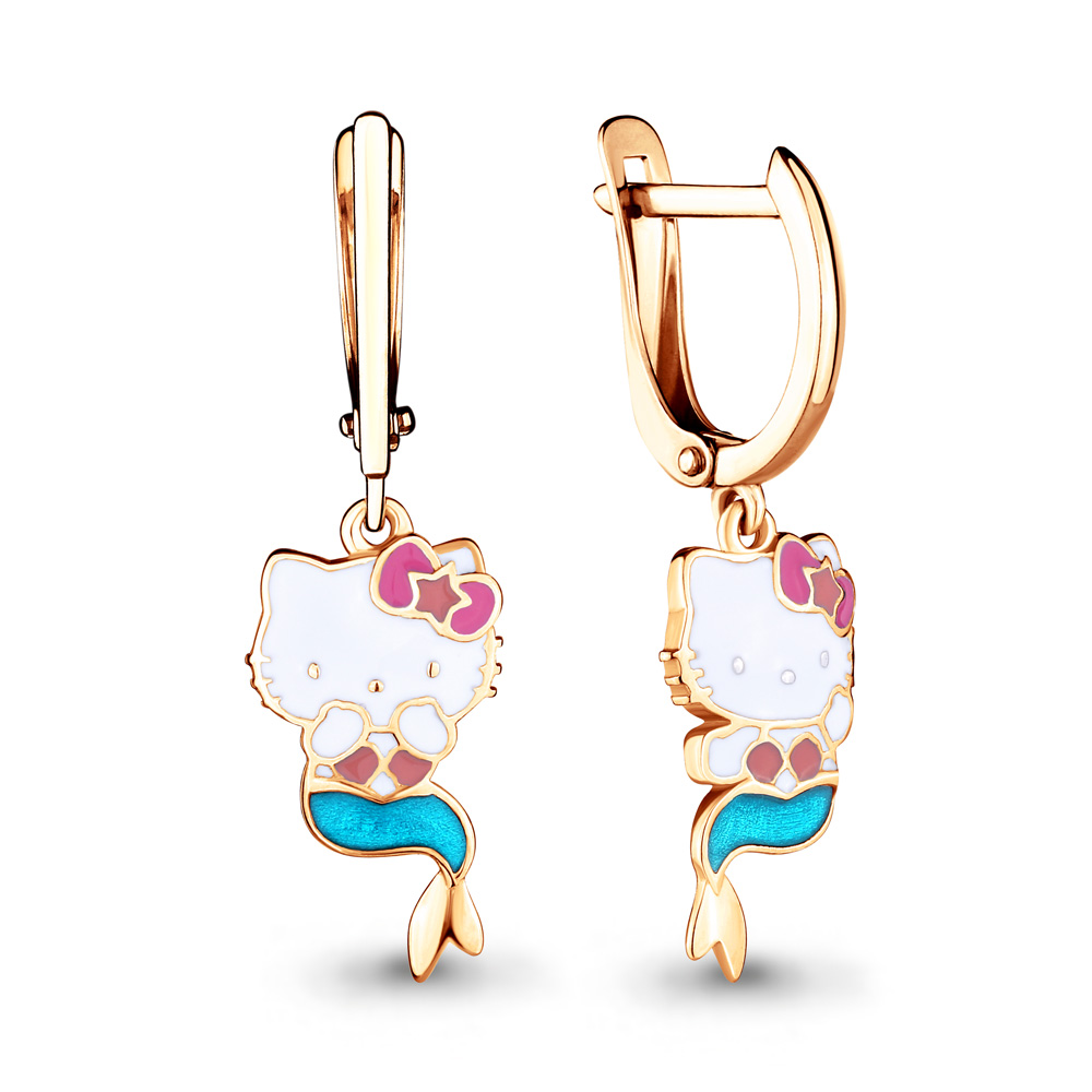 

Серьги из серебра с эмалью Aquamarine 33478_925_з, 33478_925_з