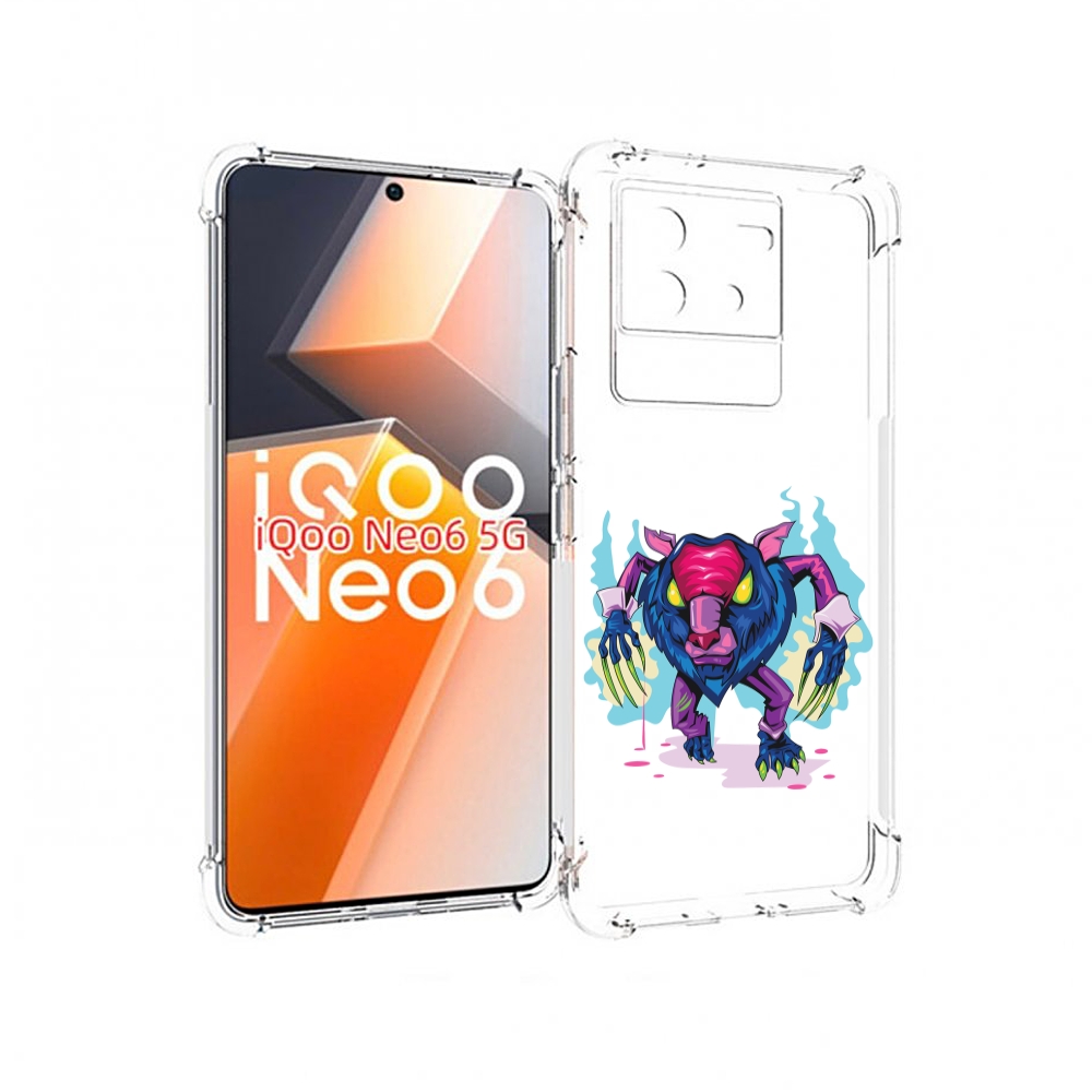 

Чехол MyPads фиолетовая-россомаха для Vivo iQoo Neo 6 5G, Прозрачный, Tocco