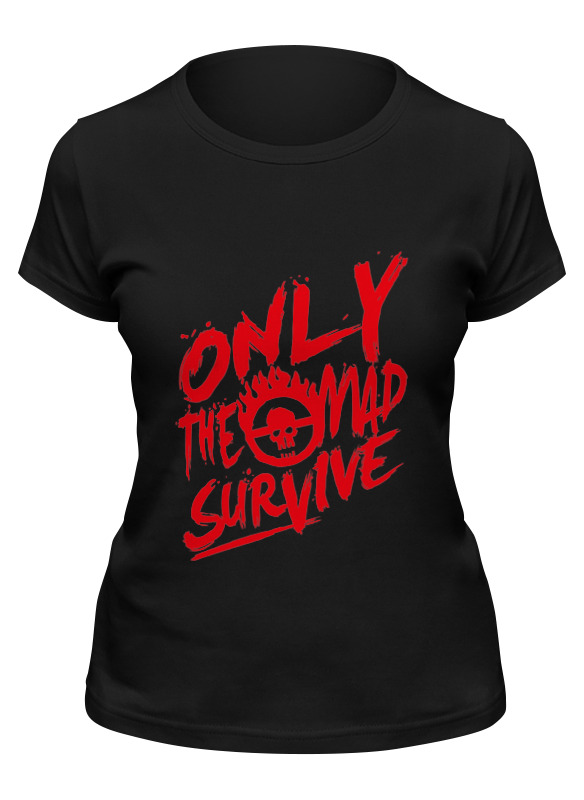 

Футболка женская Printio Mad survive черная S, Черный, Mad survive