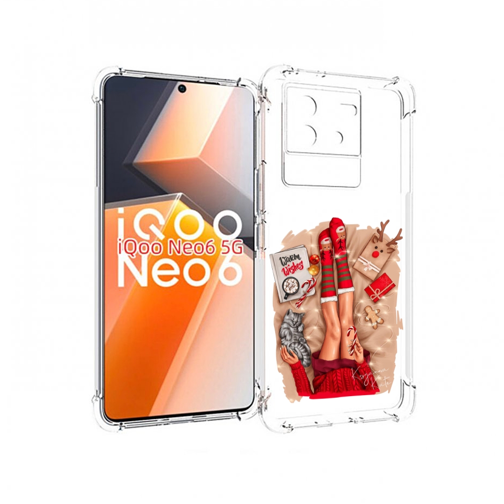 

Чехол MyPads уютный-арт женский для Vivo iQoo Neo 6 5G, Прозрачный, Tocco