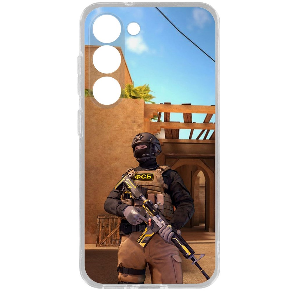 

Чехол-накладка Krutoff Clear Case Cтандофф 2 (Standoff 2) - ФСБ для Samsung Galaxy S23, Прозрачный