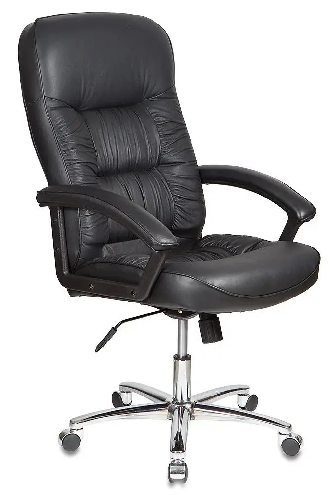 

Кресло руководителя Бюрократ T-9908AXSN-AB, на колесиках, кожа, черный
