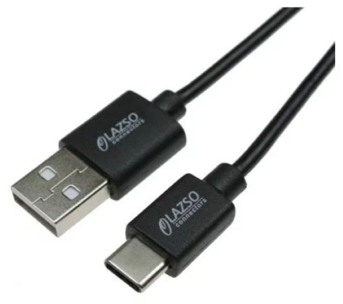 Кабель LAZSO для передачи данных и зарядки USB2.0 (USB type C), 3А WU-206C(1.5m. 3A)