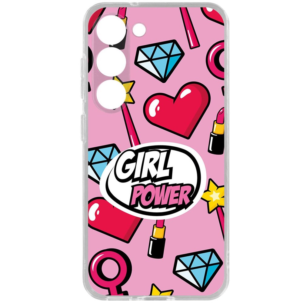 

Чехол-накладка Krutoff Clear Case Girl Power для Samsung Galaxy S23, Прозрачный