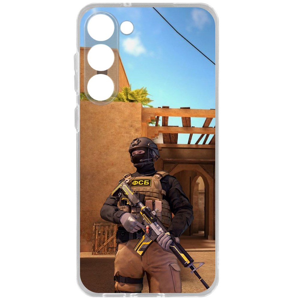 

Чехол-накладка Krutoff Clear Case Cтандофф 2 (Standoff 2) - ФСБ для Samsung Galaxy S23+, Прозрачный