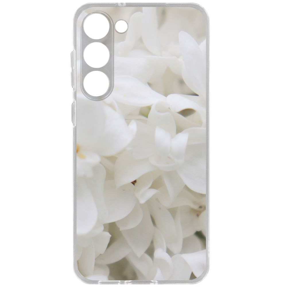 

Чехол-накладка Krutoff Clear Case Белые лилии для Samsung Galaxy S23+, Прозрачный