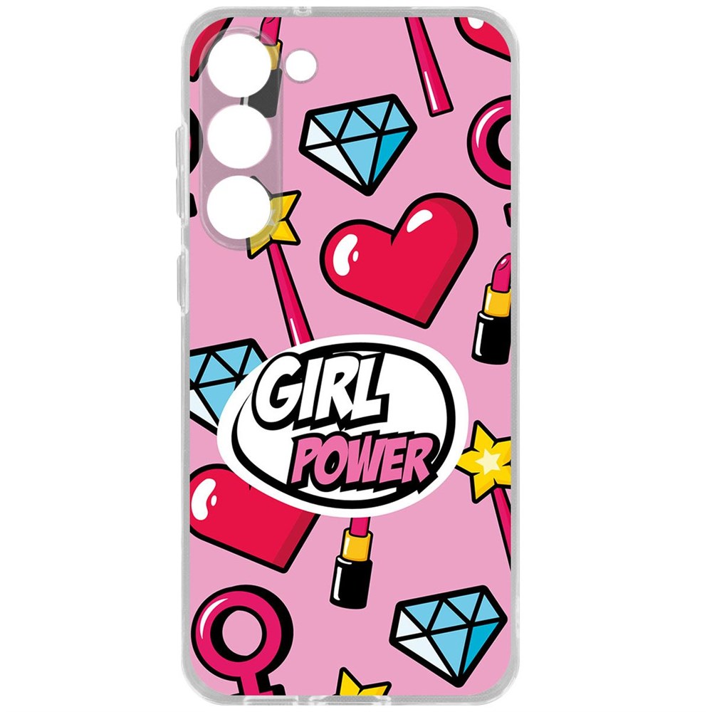 

Чехол-накладка Krutoff Clear Case Girl Power для Samsung Galaxy S23+, Прозрачный
