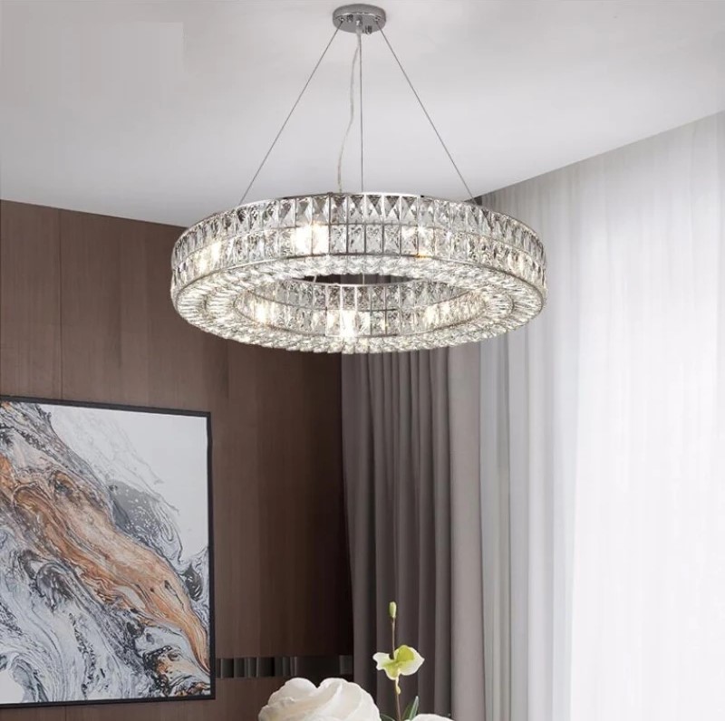 Люстра подвесная Свет Luxury 1771-60 CH D60H12-100 LED 48W 3 реж свеч