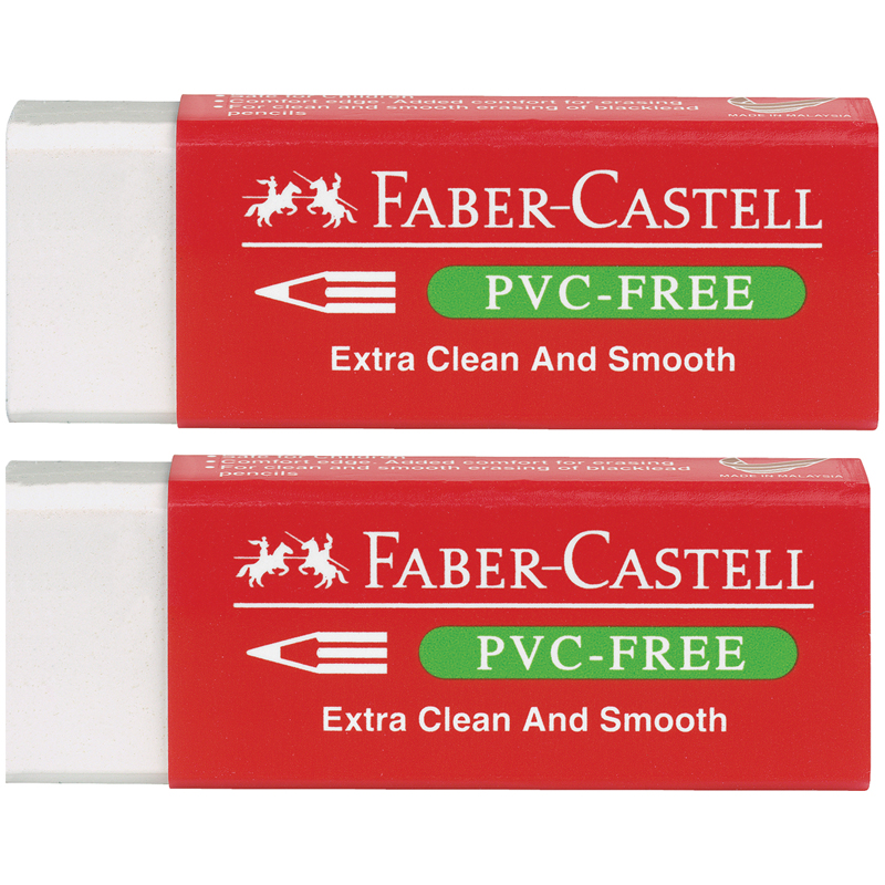 Набор ластиков Faber-Castell PVC-Free (прямоугольный, 56x20x7мм) 2шт, 10 уп