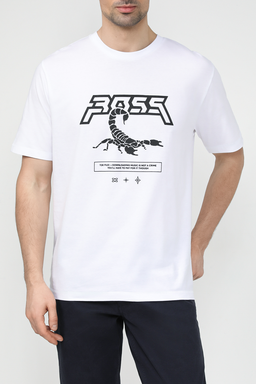 

Футболка мужская BOSS 50510648 белая XL, Белый, 50510648