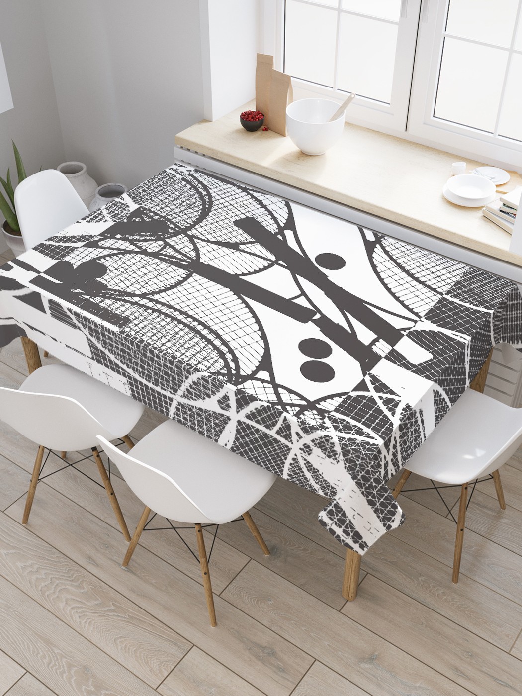 

Фотоскатерть JoyArty МУЛЬТИ 100345 120x145, Белый