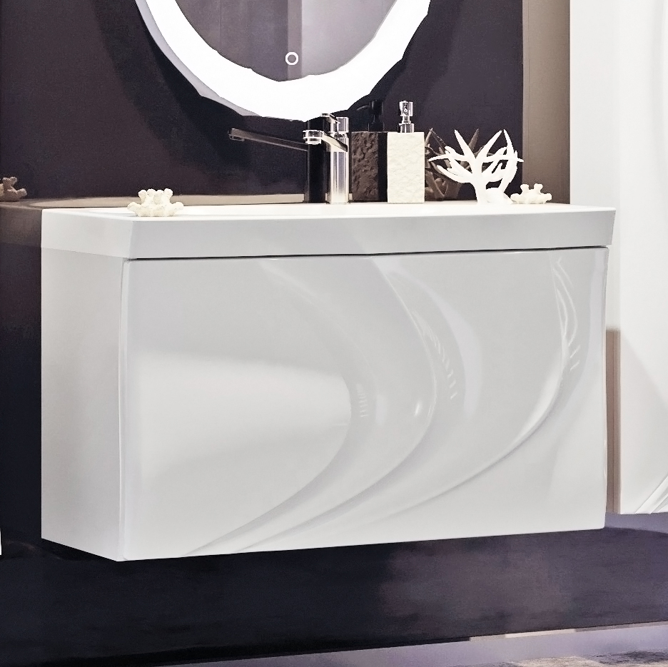 фото Aima design тумба с раковиной aima design mirage 90 white