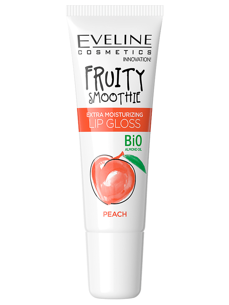 Блеск для губ Eveline Cosmetics Fruity Smoothie экстраувлажняющий Peach блеск для губ lip smacker lippy pals gloss с ароматом карамельного попкорна 8 4 г