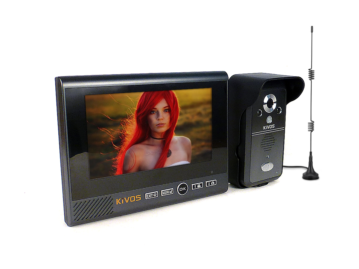 Беспроводной видеодомофон KiVOS REC Plus 7 (1+1) 160921232 прокладки always ultra super plus 32 шт