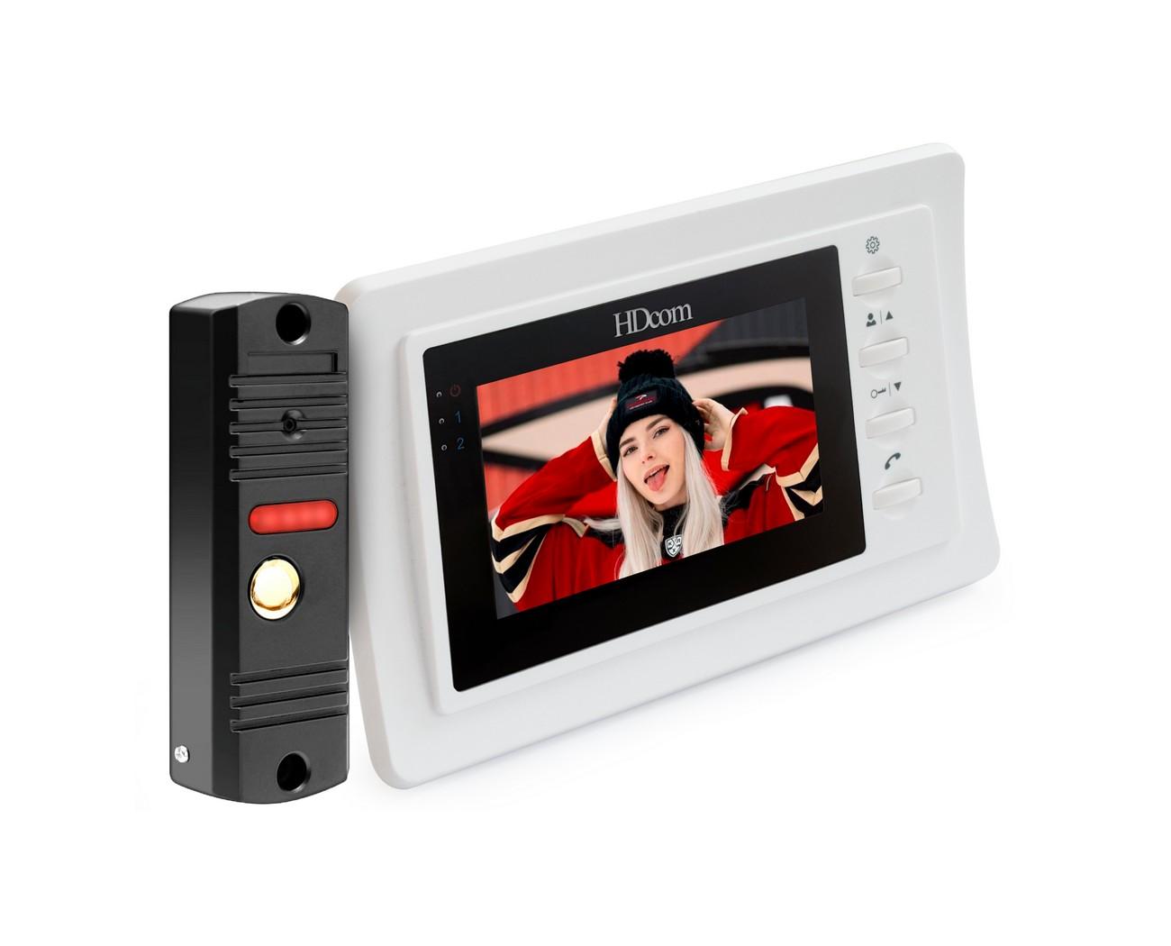 Цветной видеодомофон для квартиры полный комплект HDcom W-417NM 1609211494