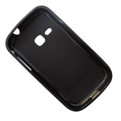 Чехол для Samsung S6500 силиконовый матовый <черный>