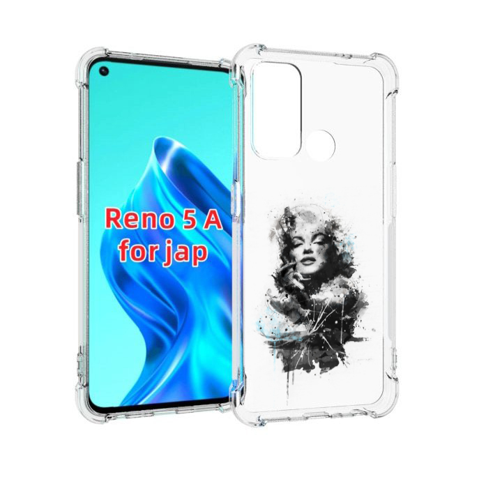 

Чехол MyPads Мерлин Монро загадочная женский для Oppo Reno 5A, Прозрачный, Tocco