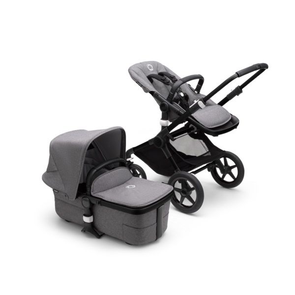 

Коляска 2 в 1 Bugaboo Fox3 Complete BLACK/GREY MELANGE-GREY MELANGE 2306010002, Bugaboo Fox3