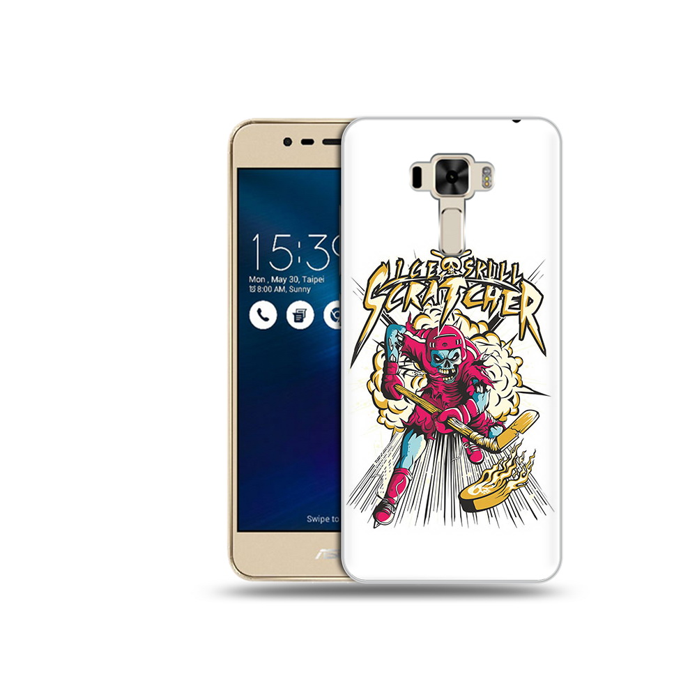 Чехол MyPads Tocco для Asus ZenFone 3 нарисованный скелет хоккеист (PT40480.655.514)