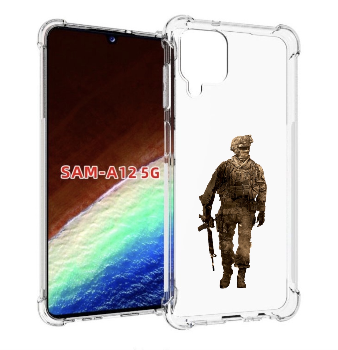 

Чехол MyPads call-of-duty мужской для Samsung Galaxy A12 (SM-A125F) 2020/21, Прозрачный, Tocco