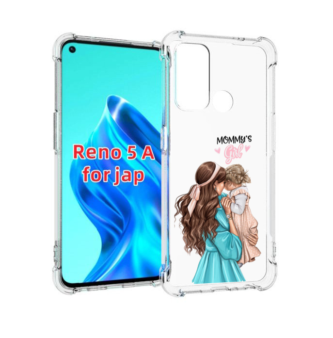 

Чехол MyPads Мама-девочки женский для Oppo Reno 5A, Прозрачный, Tocco