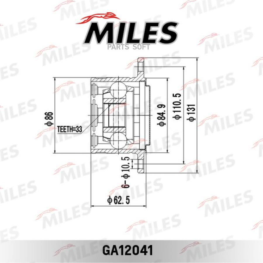 

Шрус Внутренний Правый Mitsubishi Pajero Ii/Sport I/L200 Iii-Iv 2.4d-3.0 91- (Gsp 639036)