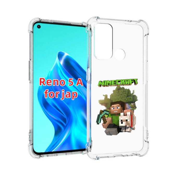 

Чехол MyPads Майнкрафт детский для Oppo Reno 5A, Прозрачный, Tocco