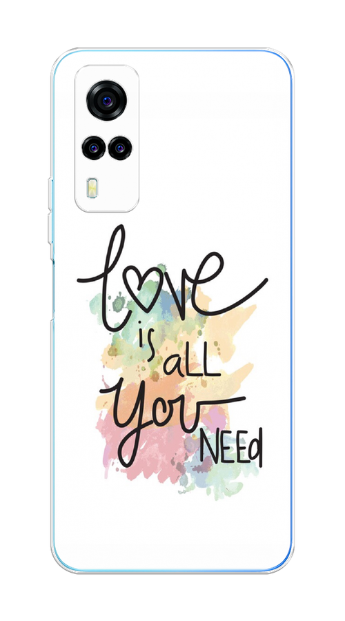 

Чехол на Vivo Y31/Y53s 4G "Love is all you need", Белый;черный;зеленый, 263750-1