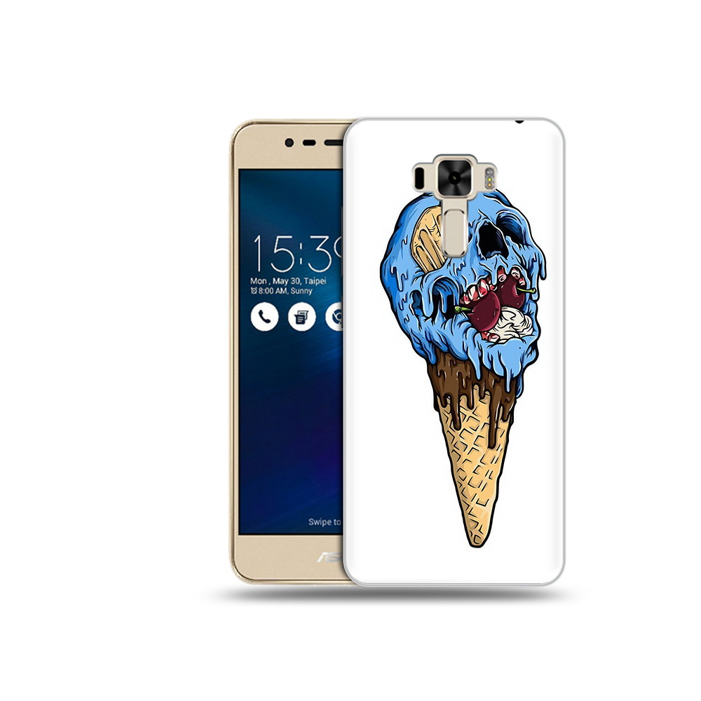 Чехол MyPads Tocco для Asus ZenFone 3 мороженное череп (PT40480.655.484)