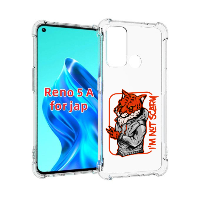 

Чехол MyPads Лис для Oppo Reno 5A, Прозрачный, Tocco