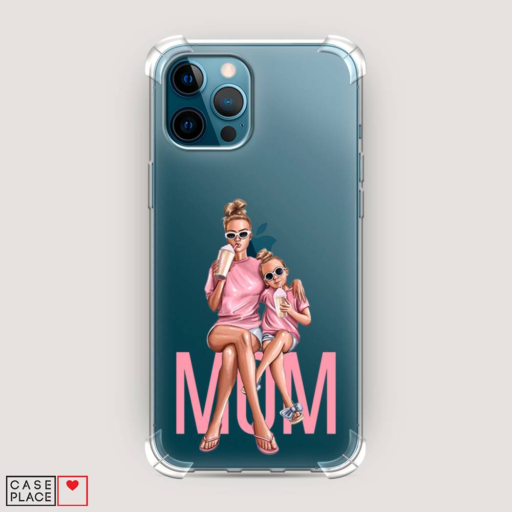 фото Противоударный силиконовый чехол "lovely mom" на apple iphone 12 pro max awog