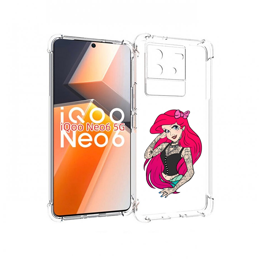 

Чехол MyPads татуированная-принцесса женский для Vivo iQoo Neo 6 5G, Прозрачный, Tocco