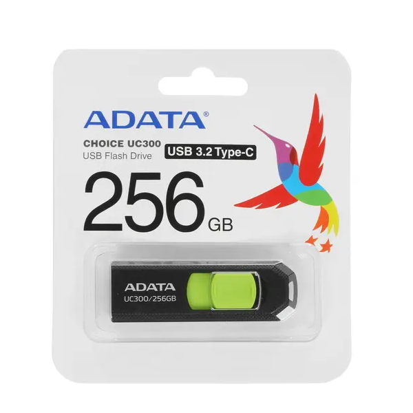 Карта памяти A-DATA USB Гб UC300 (ACHO-UC300-256G-RBK/GN)