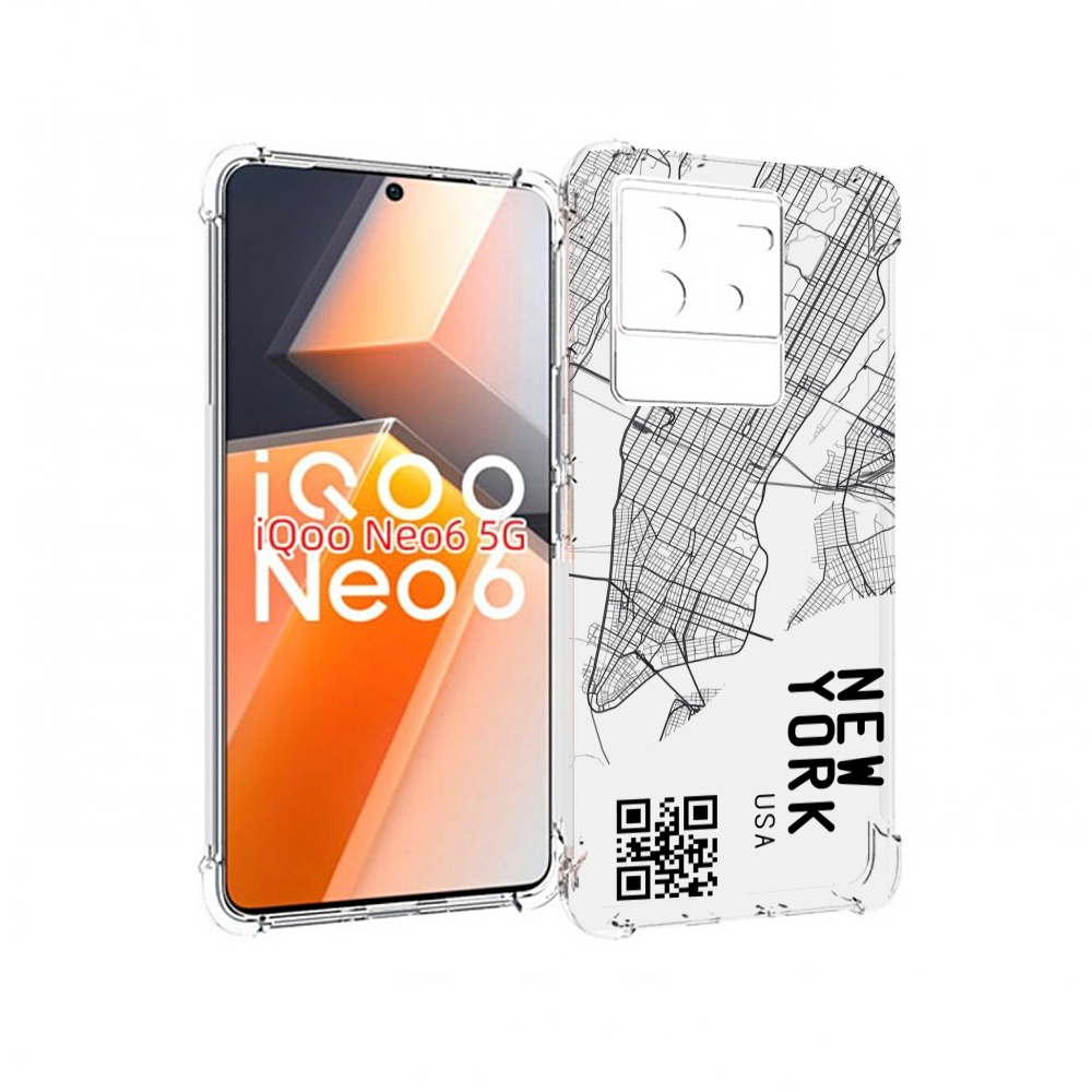 

Чехол MyPads схема-нью-йорк для Vivo iQoo Neo 6 5G, Прозрачный, Tocco