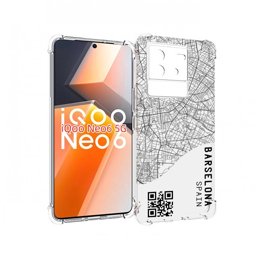 

Чехол MyPads схема-барселона для Vivo iQoo Neo 6 5G, Прозрачный, Tocco