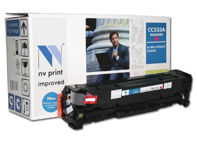 

Тонер-картридж для лазерного принтера NV Print (NV-CC533A; 718M) пурпурный, совместимый