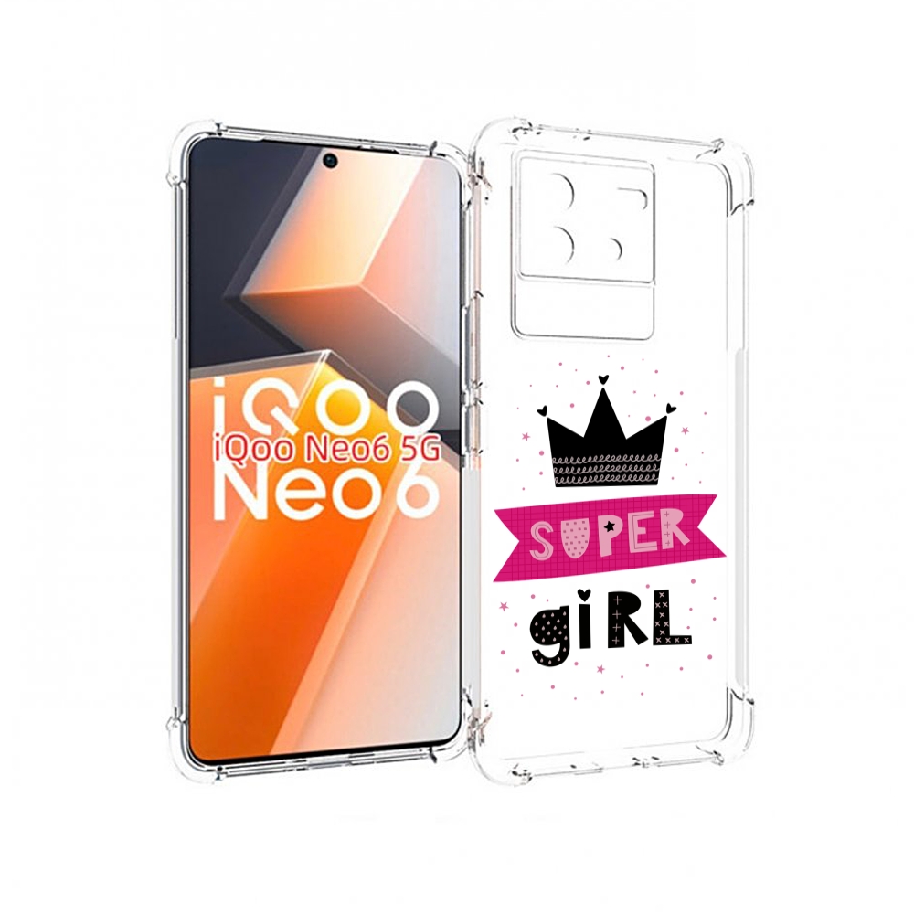 

Чехол MyPads супер-девчонка женский для Vivo iQoo Neo 6 5G, Прозрачный, Tocco