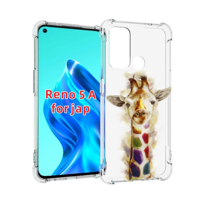 

Чехол MyPads Красочный жираф для Oppo Reno 5A, Прозрачный, Tocco