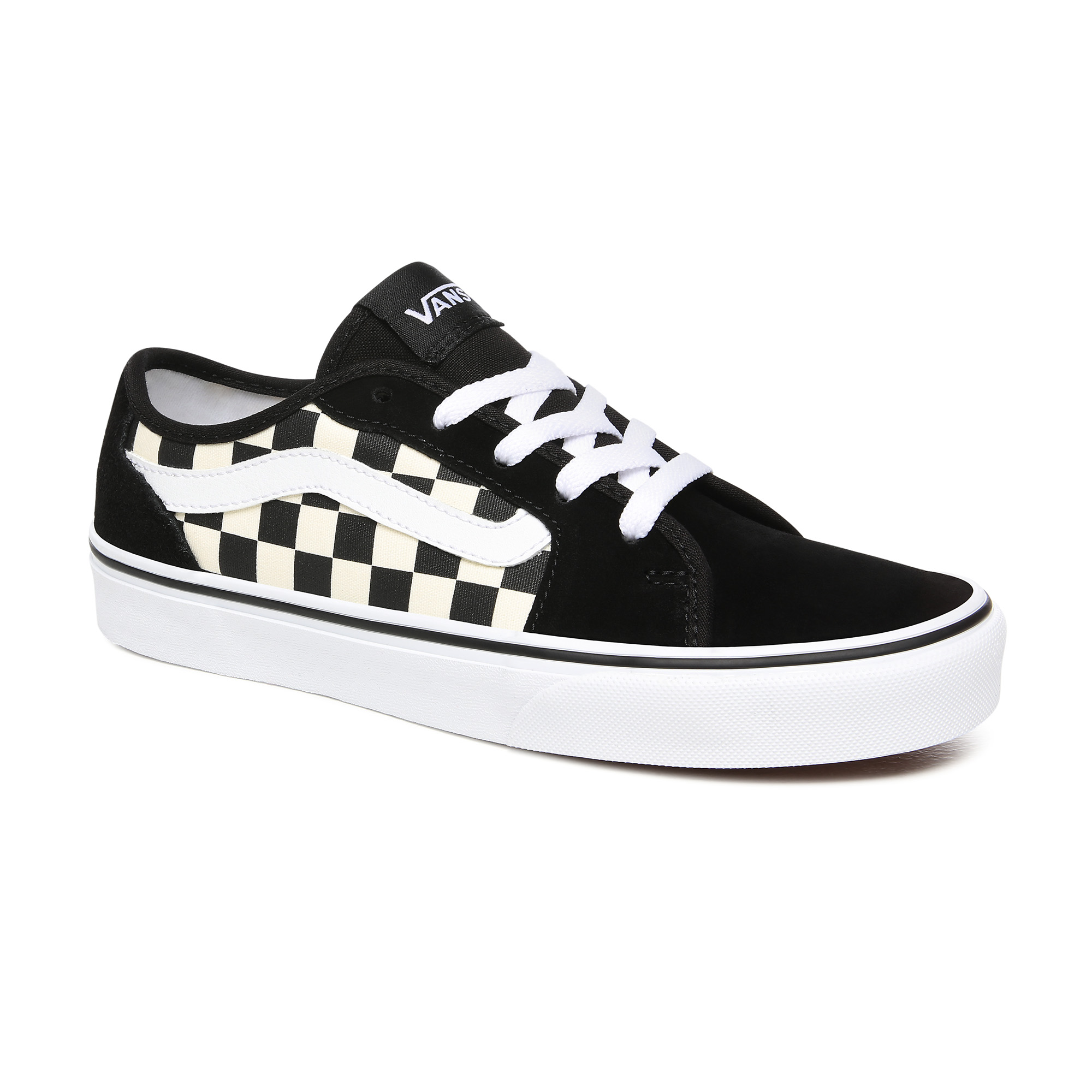 фото Кеды мужские vans wm filmore decon checkerboar черные 7.5 us