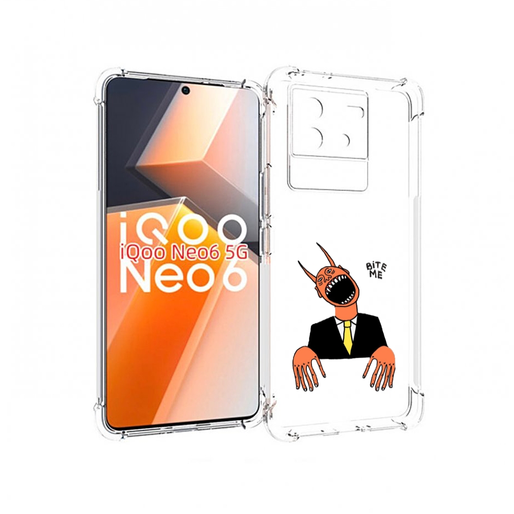 

Чехол MyPads странный чертик с длинными пальцами для Vivo iQoo Neo 6 5G, Прозрачный, Tocco