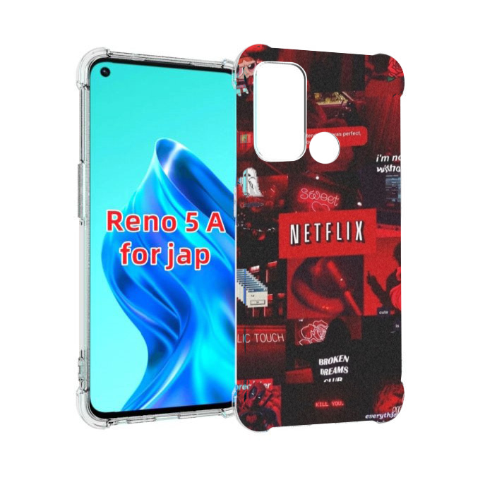 

Чехол MyPads Красные-проекты для Oppo Reno 5A, Прозрачный, Tocco