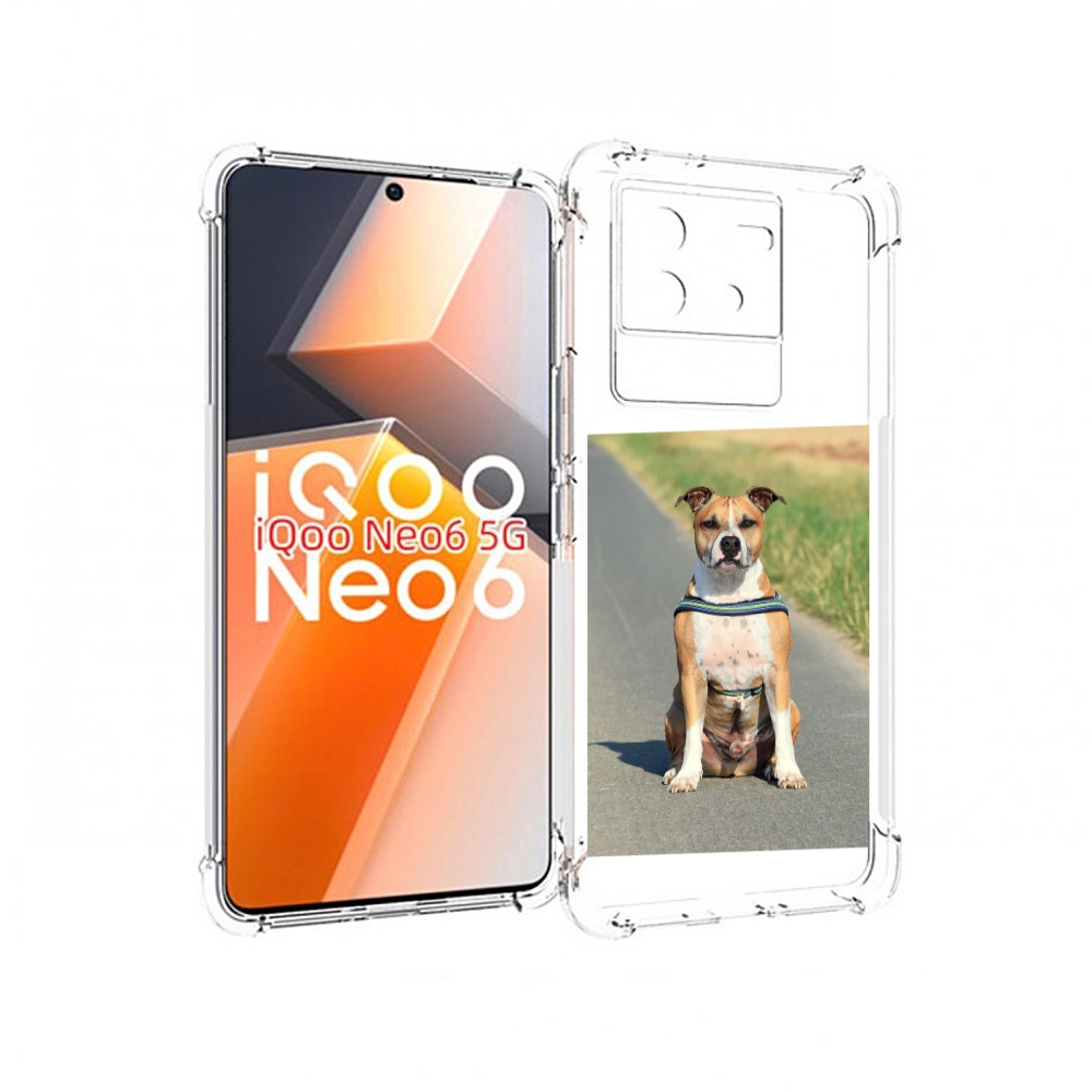 

Чехол MyPads стаффорд терьер для Vivo iQoo Neo 6 5G, Прозрачный, Tocco
