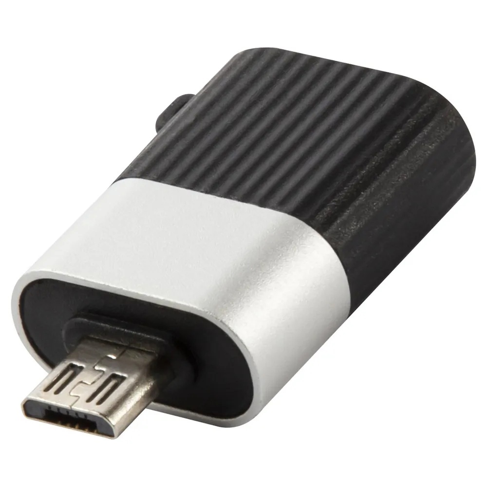 Адаптер-переходник Red Line Jumper USB – MicroUSB, до 3А, черно-серебристый