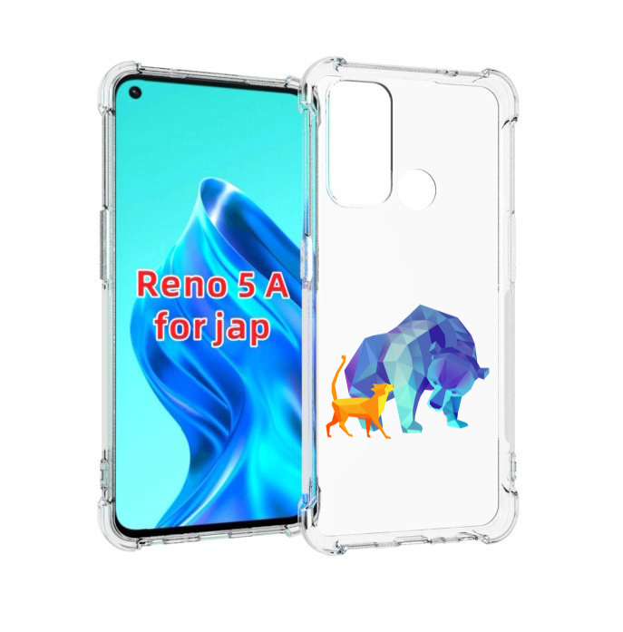 

Чехол MyPads Кот-и-медведь для Oppo Reno 5A, Прозрачный, Tocco